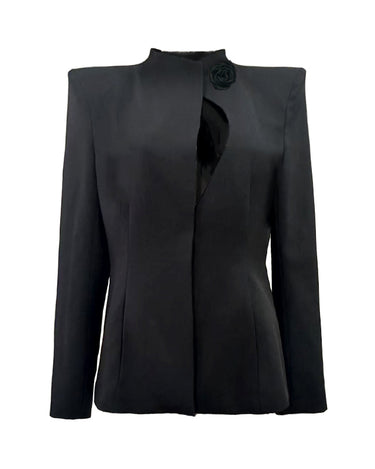 Roman blazer Jacquard Black