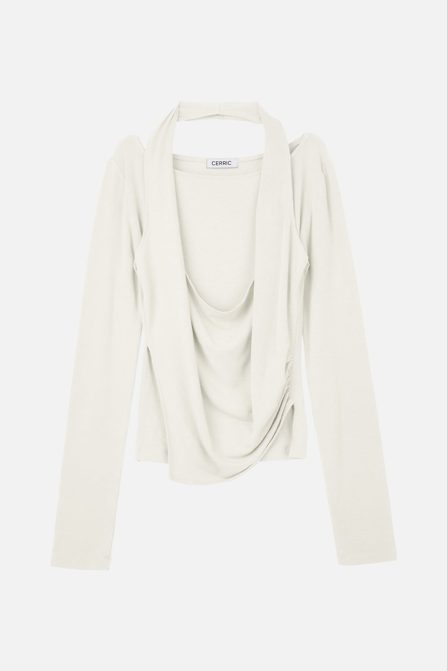 LAYERED HALTER TOP / IVORY