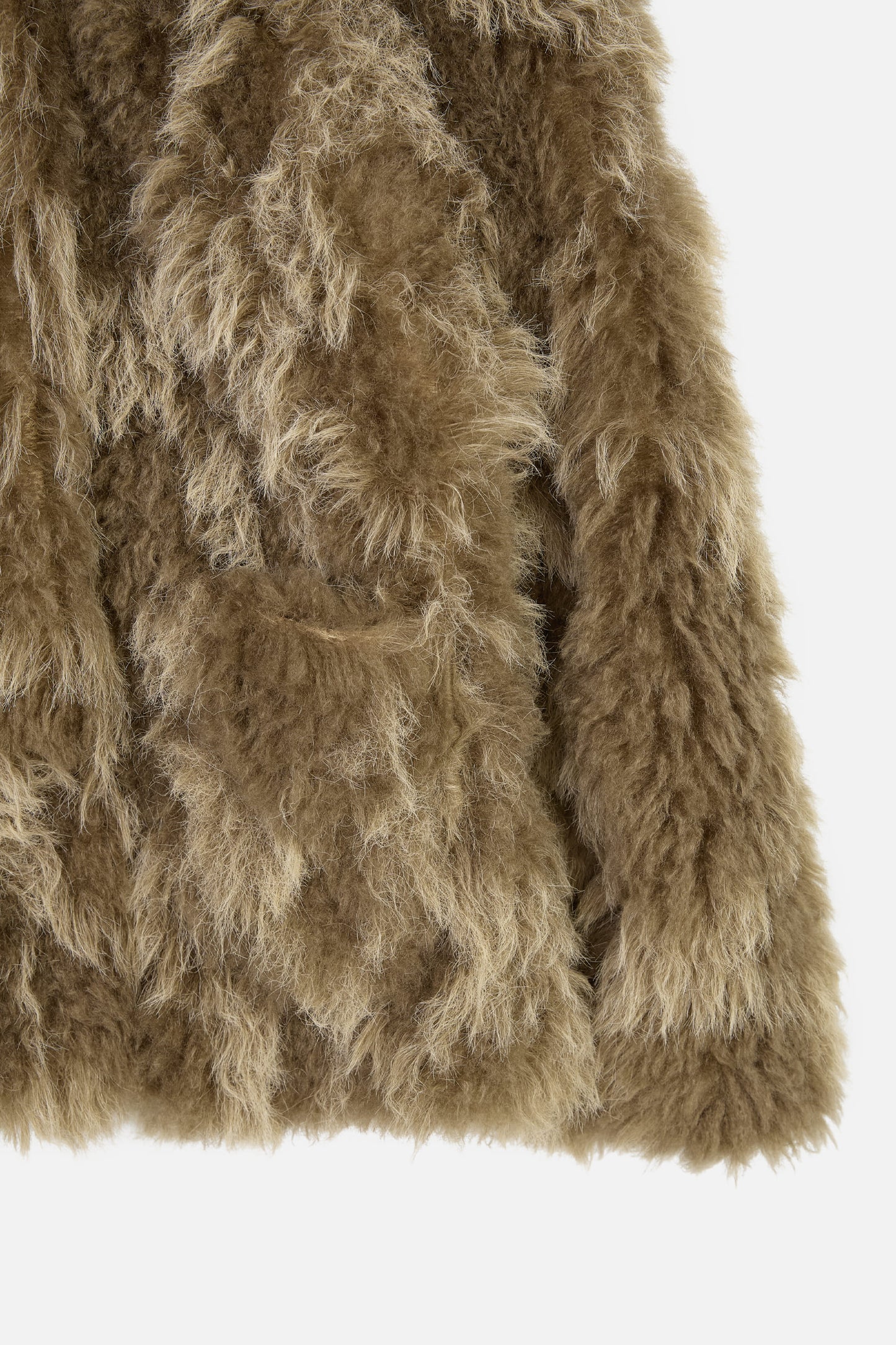 MIXED FUR JACKET / BROWN