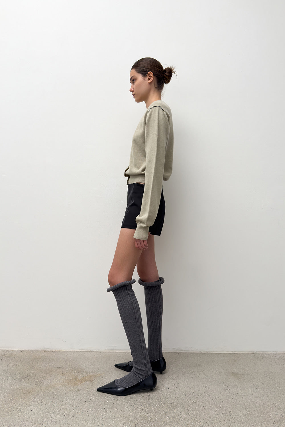 STITCH KNIT CARDIGAN CREAM