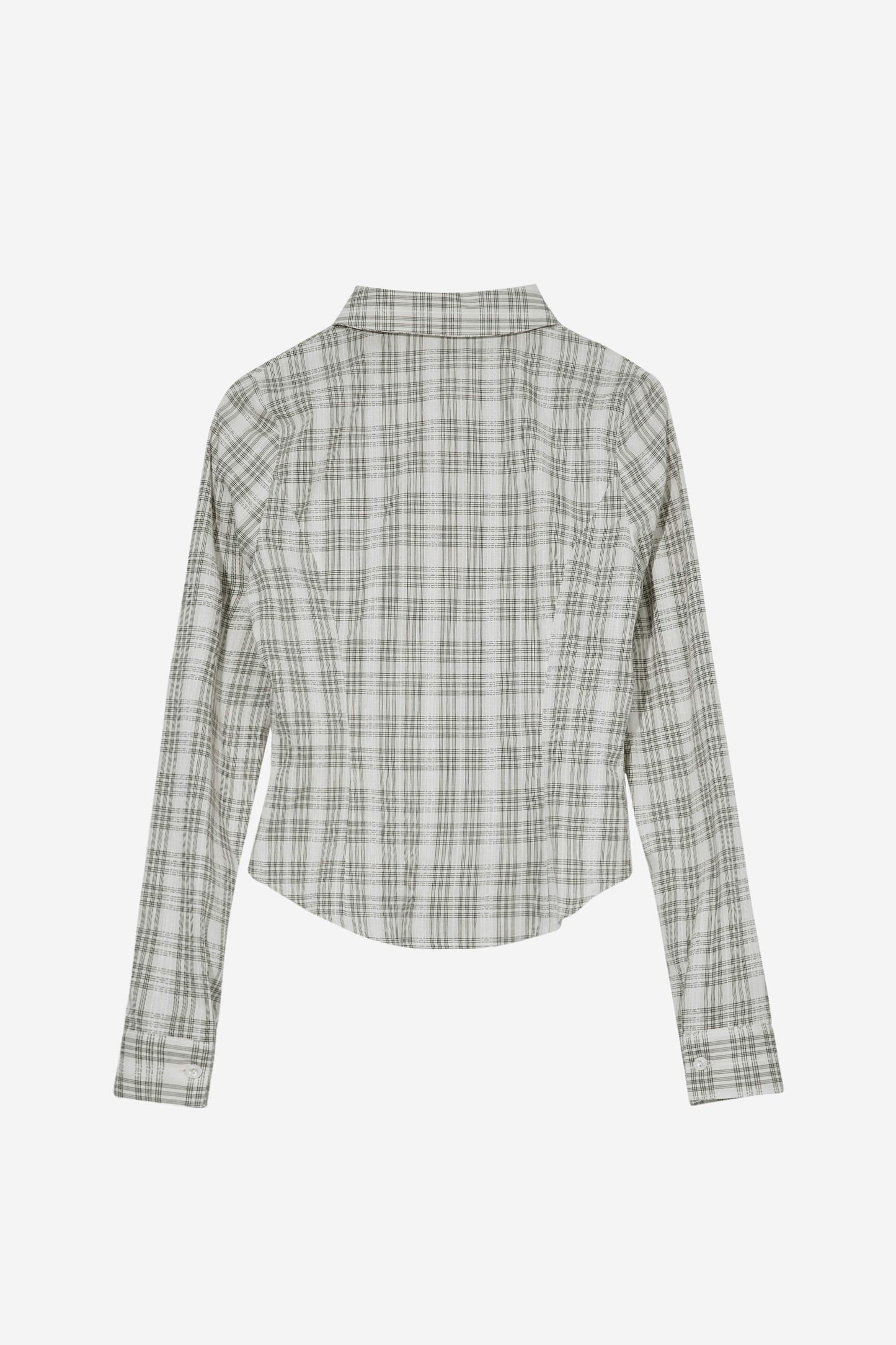 BUSTIER CHECK SHIRT / BEIGE