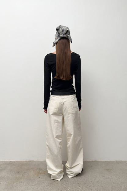 CURVED STURDY TROUSERS