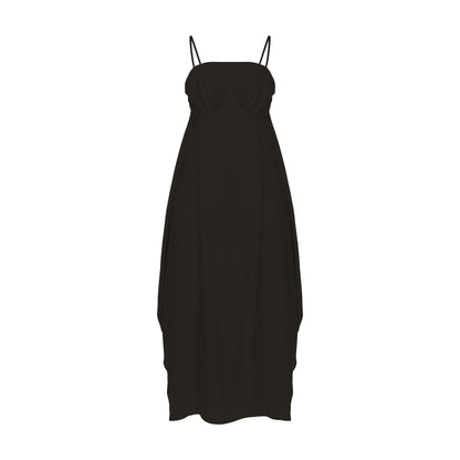 BESSY Spaghetti Strap Cocoon Dress