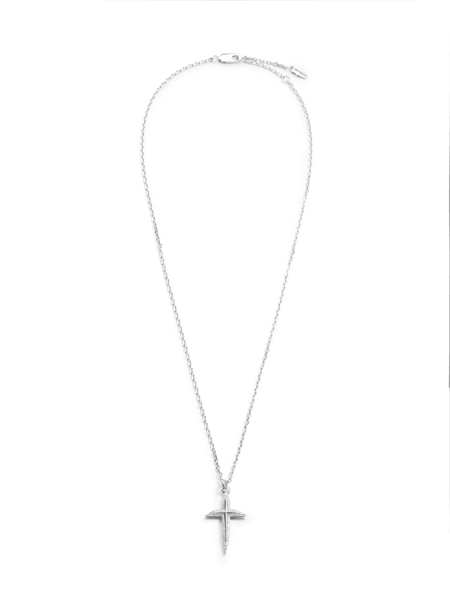 LUZ Series - Light Necklace - External Diamond (Silver)