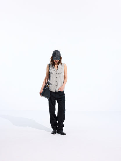 Knitted Shirt-Style Tank