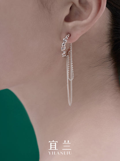 Yilanliu Breath Collection - Half-moon Earrings