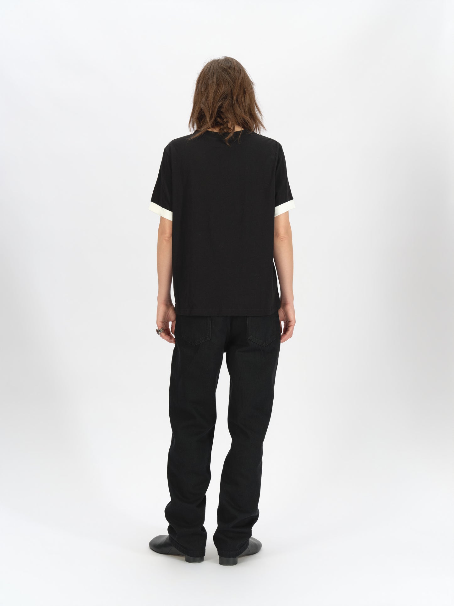 Satin Rolled-Sleeve Tee