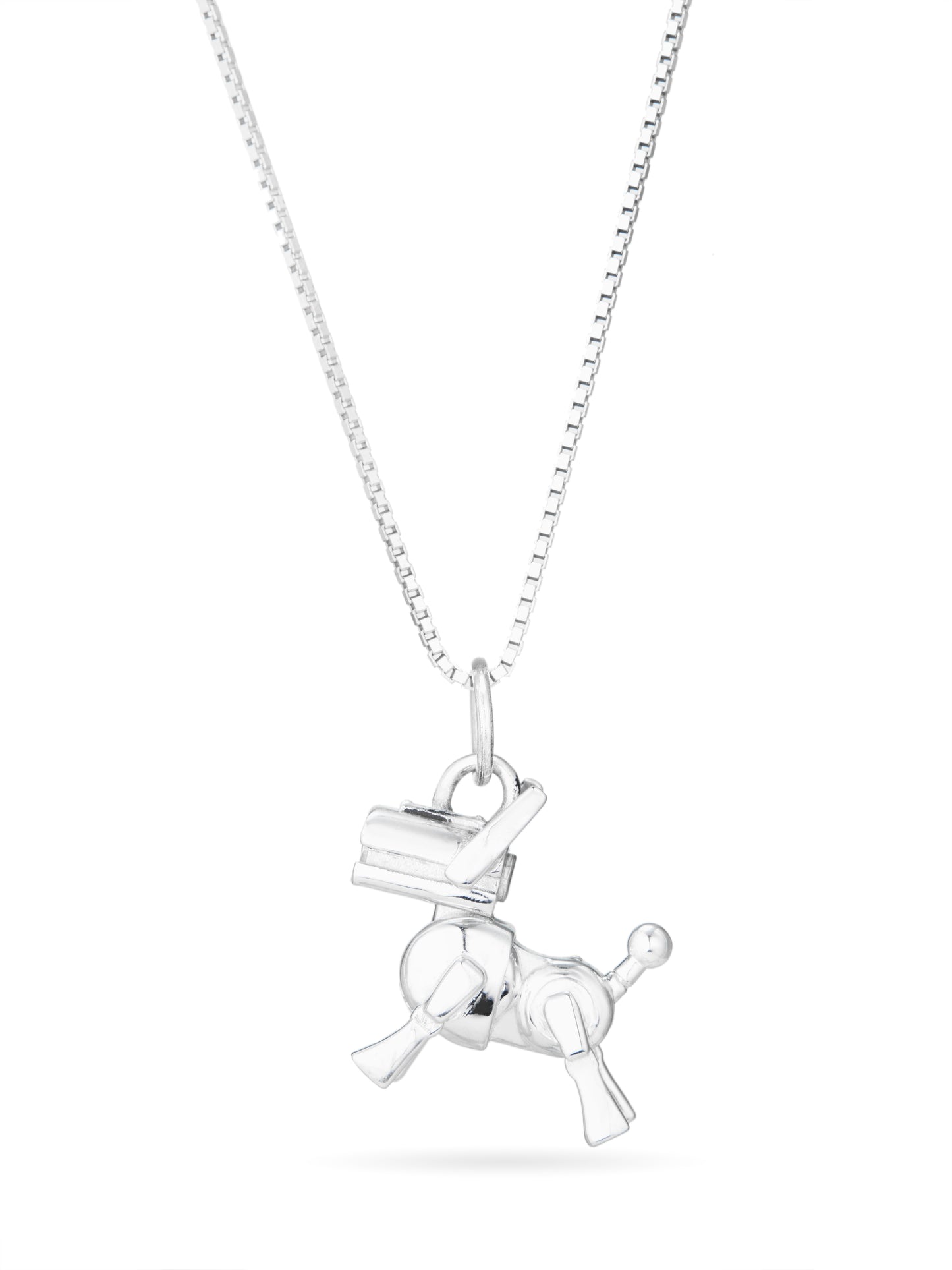 Robot Dog Necklace - Small (Silver)