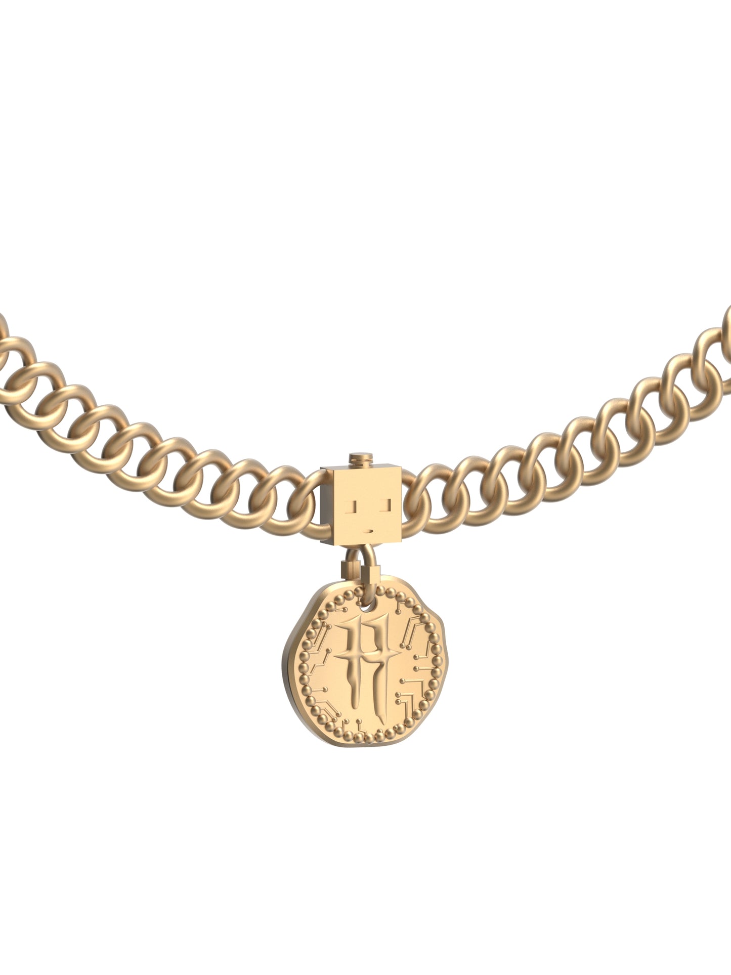 Gold Cuban Coin Necklace