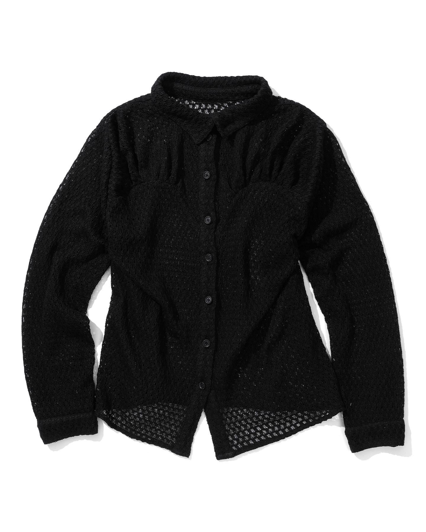 Knit Ruched Shirt, Silence