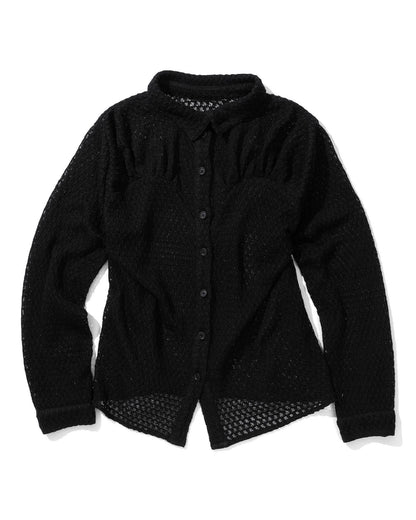 Knit Ruched Shirt, Silence
