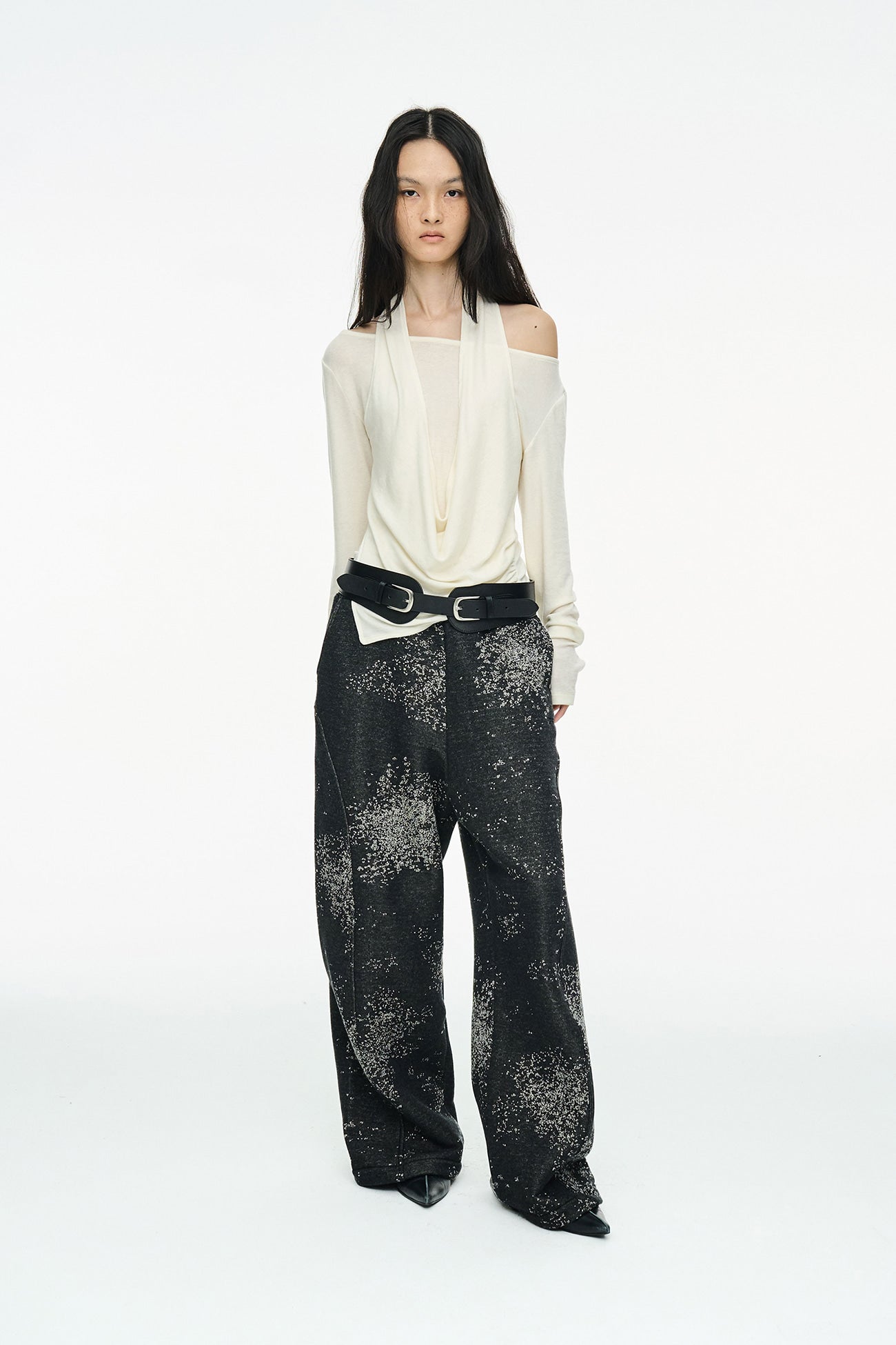 LAYERED HALTER TOP / IVORY