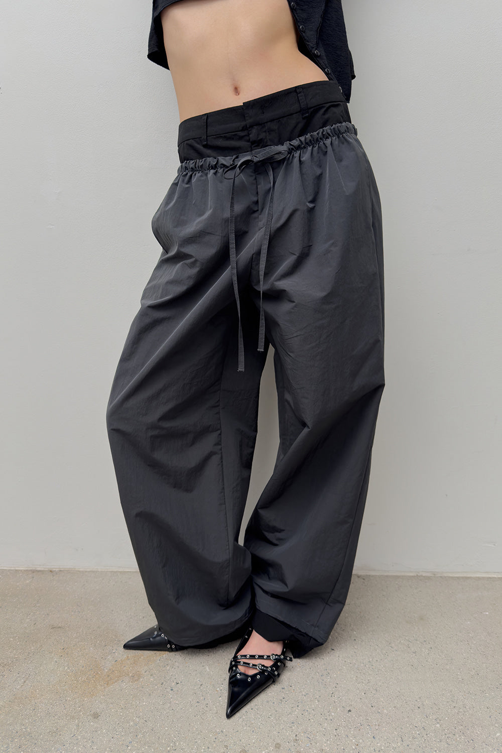 LAYERED STRAP TROUSERS