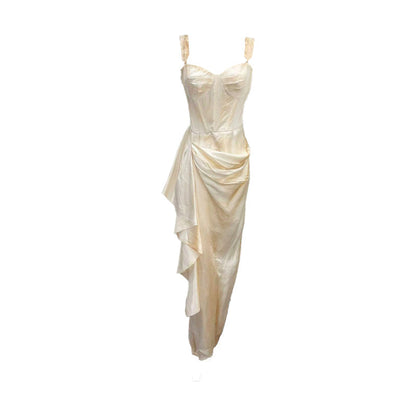 Kate Strapless Patchwork Maxi Bodycon Dress Tie-Dye Tawny