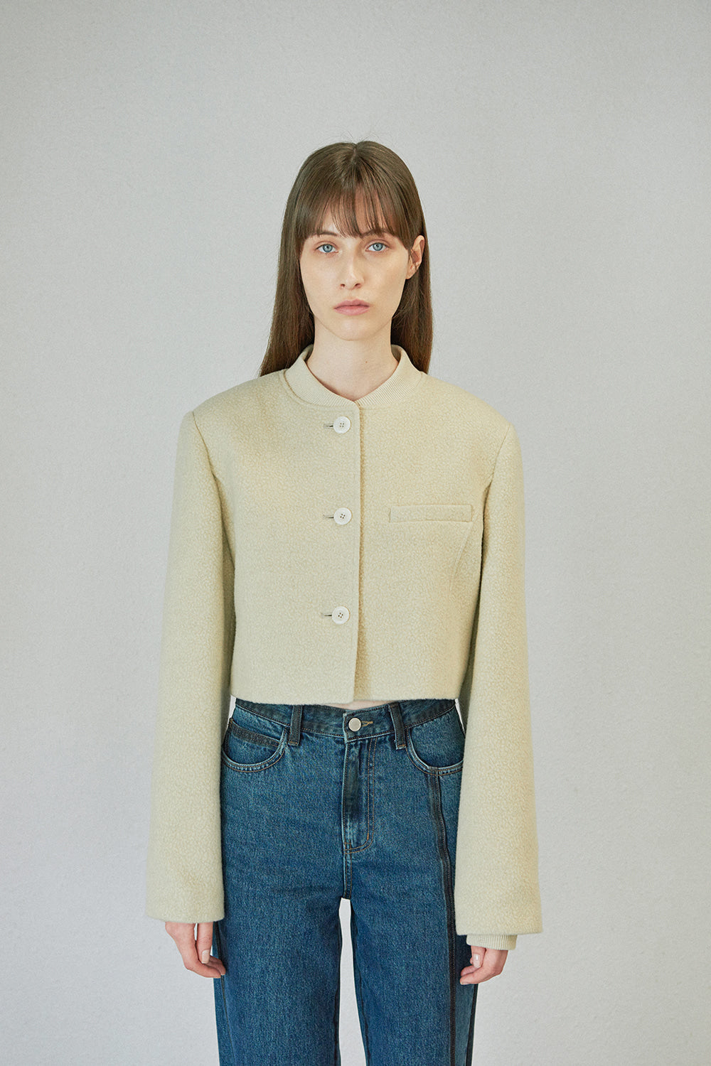 WOOL SLIM STADIUM JUMPER