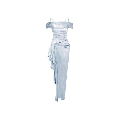 Magic Whisper Off-Shoulder Maxi Dress with Detachable Straps