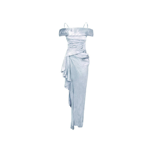 Magic Whisper Off-Shoulder Maxi Dress with Detachable Straps