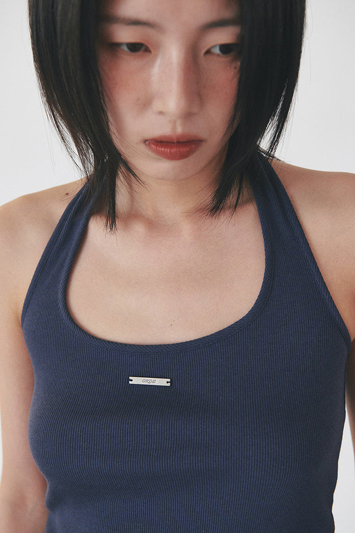 HALTER SLEEVELESS - NAVY