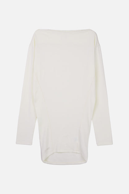 INCISION TAPERED TOP / IVORY