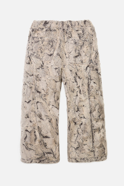 SHEARED FUR WIDE PANTS / BEIGE