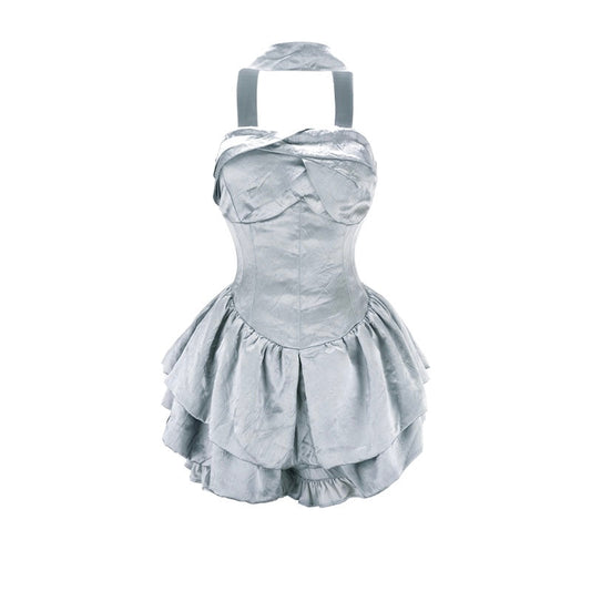 Mona Dress - Grey Blue