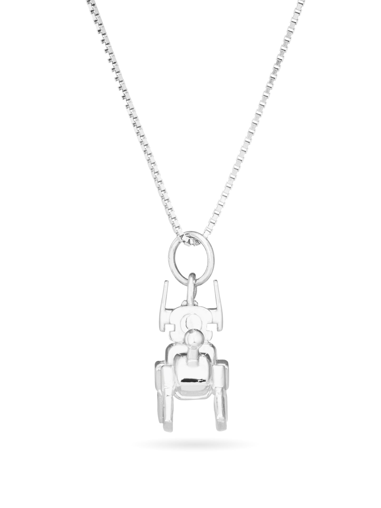 Robot Dog Necklace - Small (Silver)