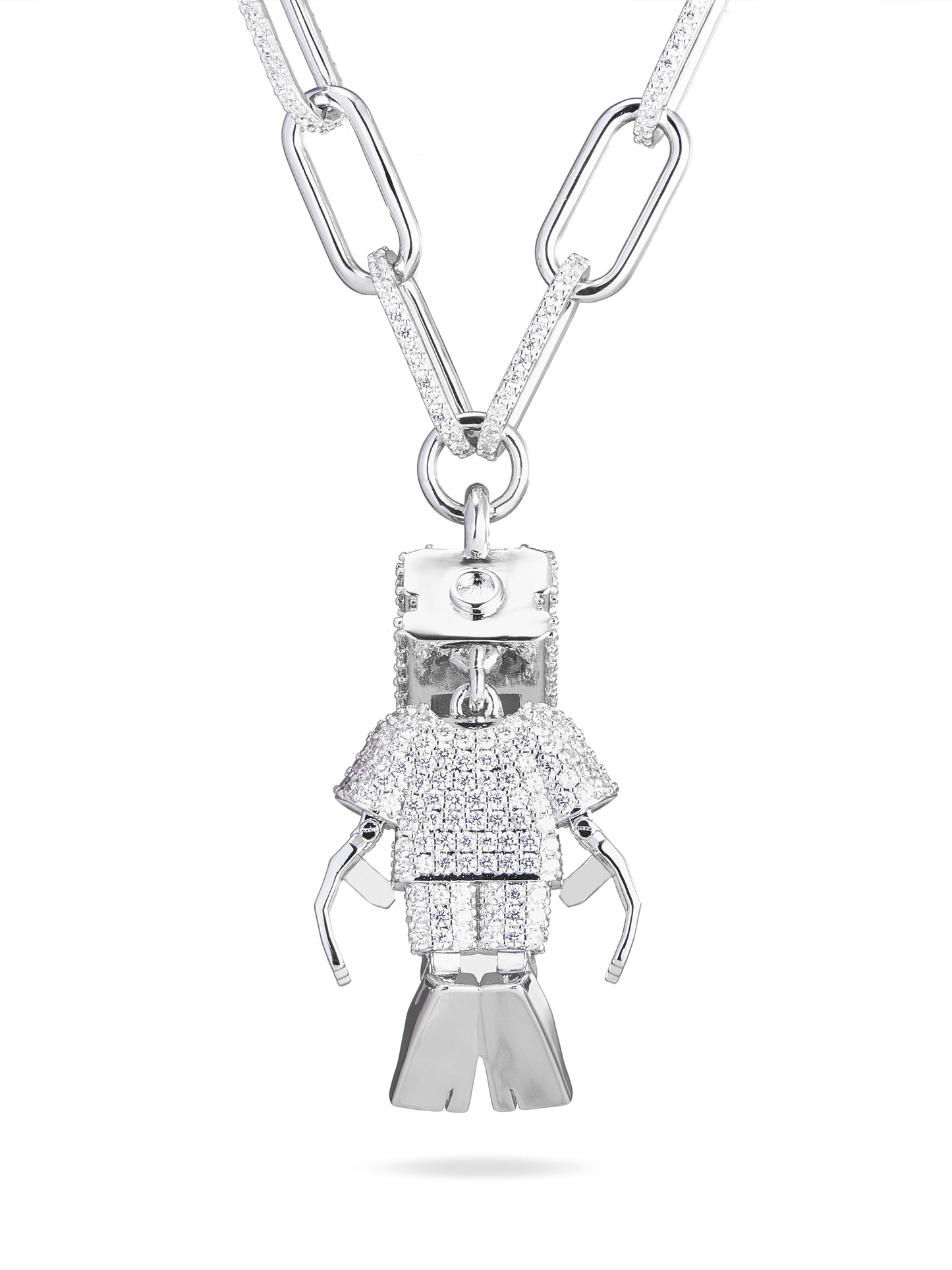 High Street Series - Surveillance Robot Necklace - Full Diamond