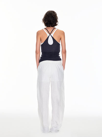 BEACH-STYLE NECK LAYERED VEST