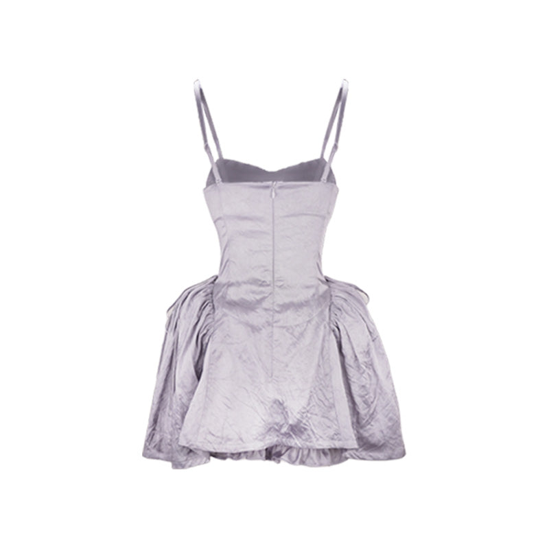 Ximu Ballet Skirt - Washed Dyed Grey-Purple