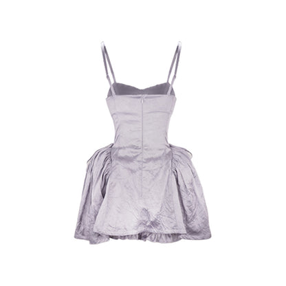 Ximu Ballet Skirt - Washed Dyed Grey-Purple