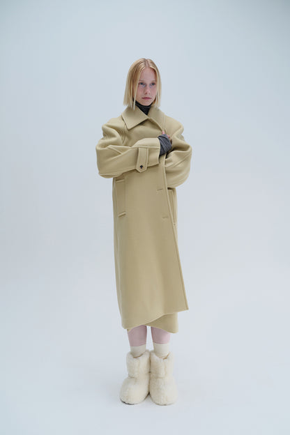 RELAXED BALMACAAN COAT CREAM