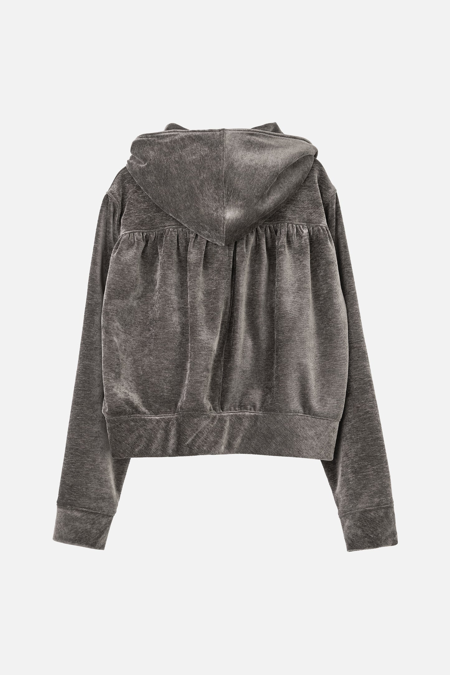 SHIRRING ZIP UP / GRAY