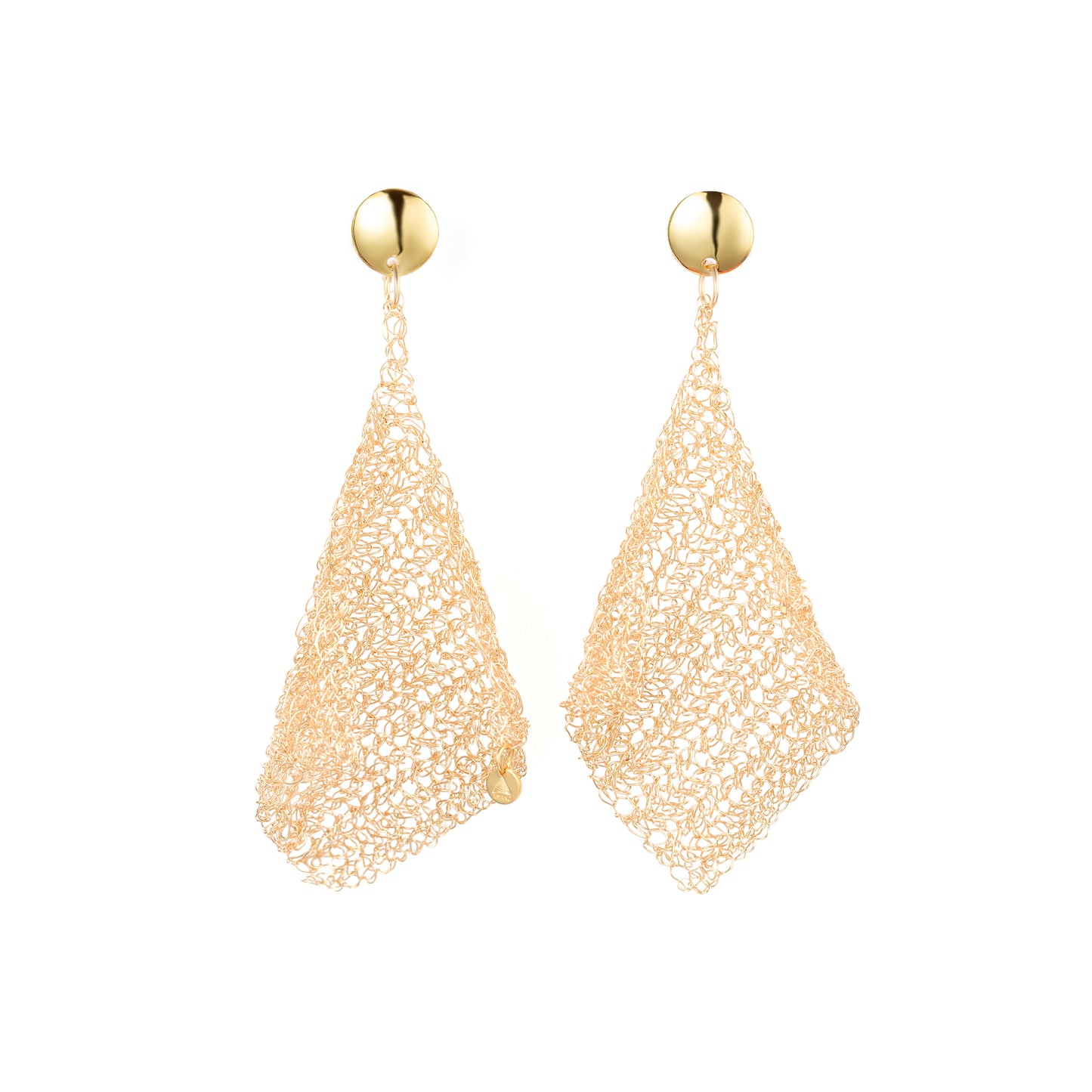 Chasing Light Series - Gold Folding Mesh Earrings