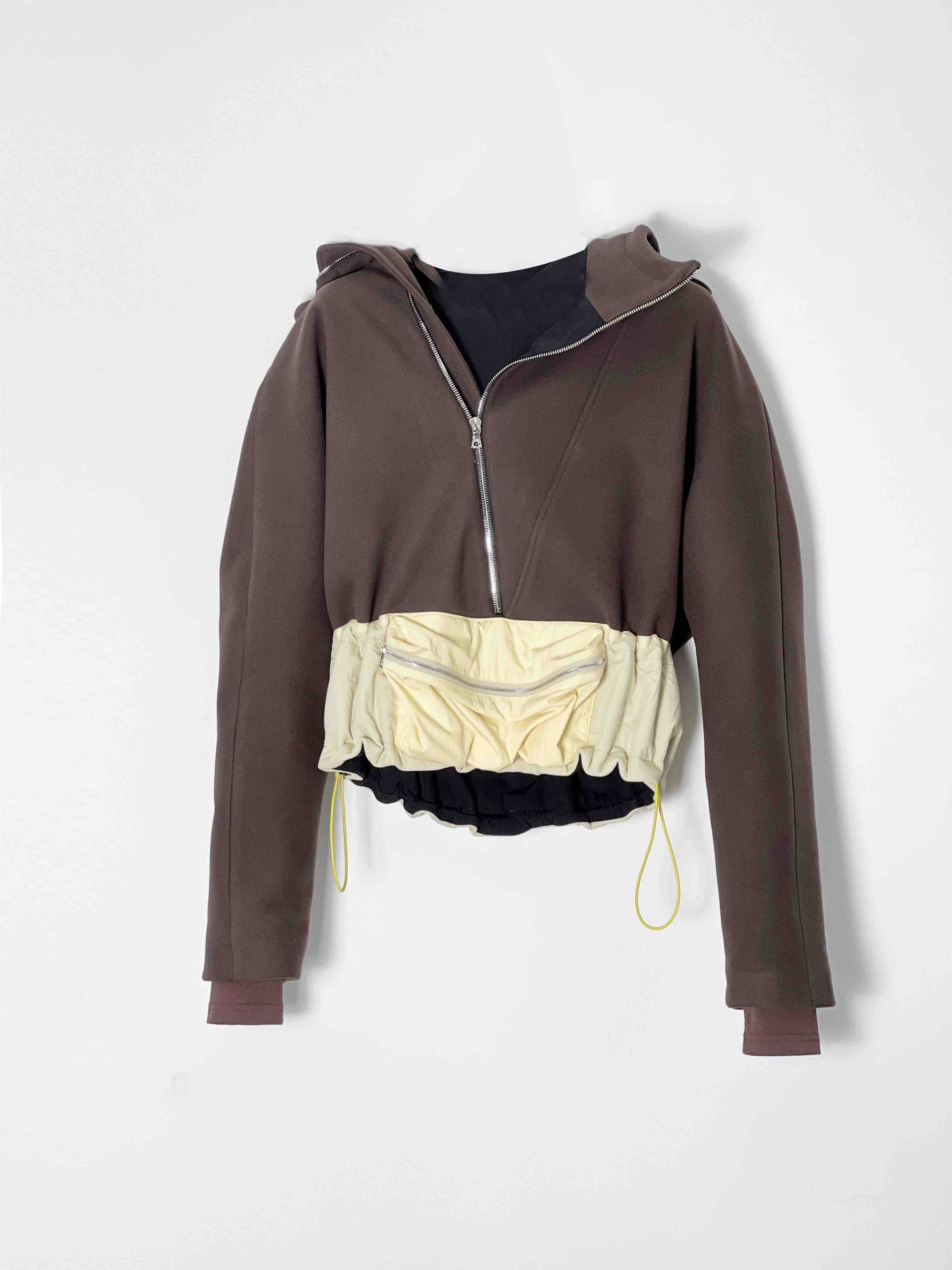 Asymmetric V-neck hoodie