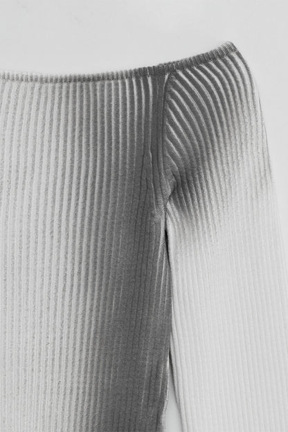 ONE OFF SHOULDER SPRAY KNIT GREY