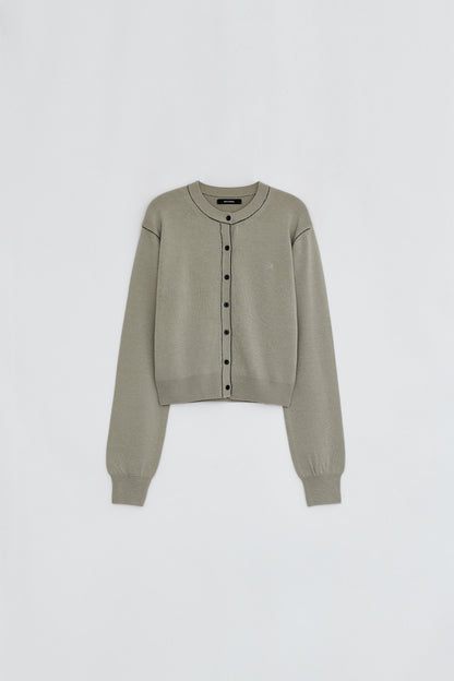 STITCH KNIT CARDIGAN CREAM
