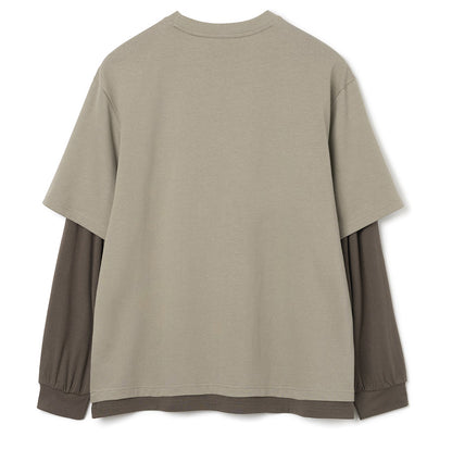 Regular Around Layer Long Sleeve Ash Khaki