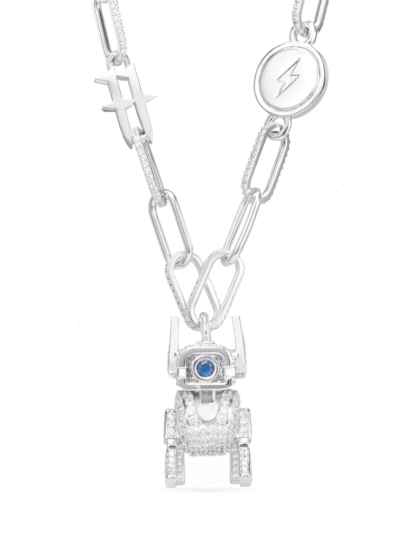High Street Series - Surveillance Robot Dog Necklace - Full Diamond