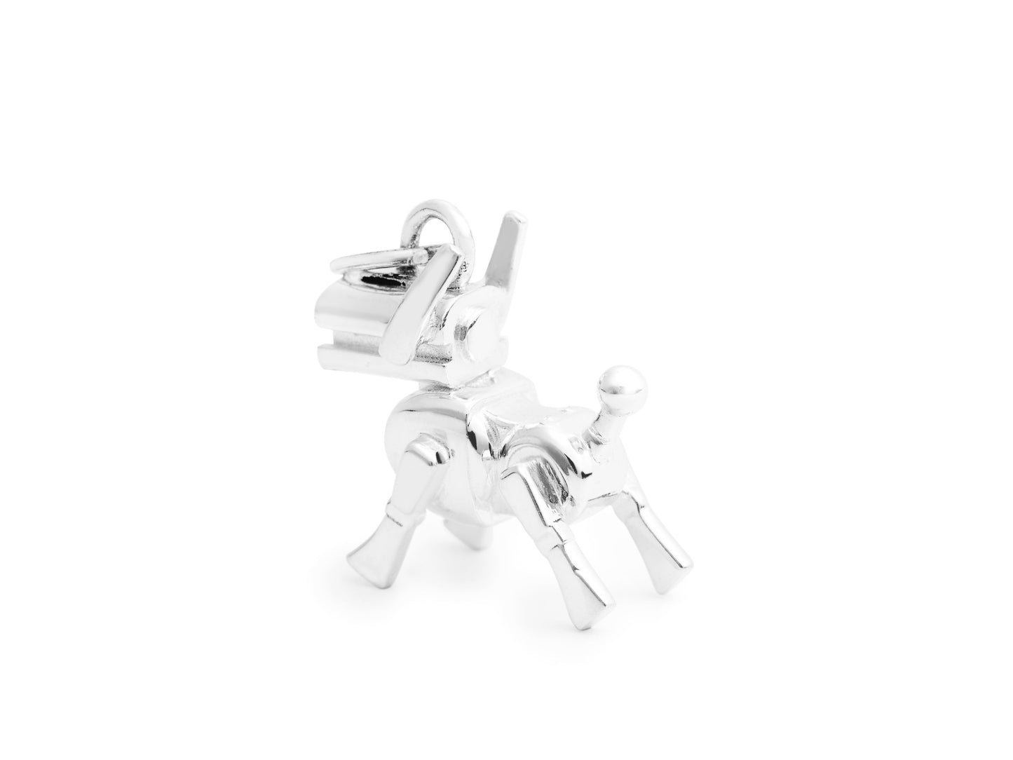 Robot Dog Necklace - Small (Silver)