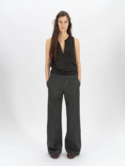 Satin Tank with Invisible Zipper