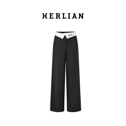 Embroidered Logo Flared Hem Trousers