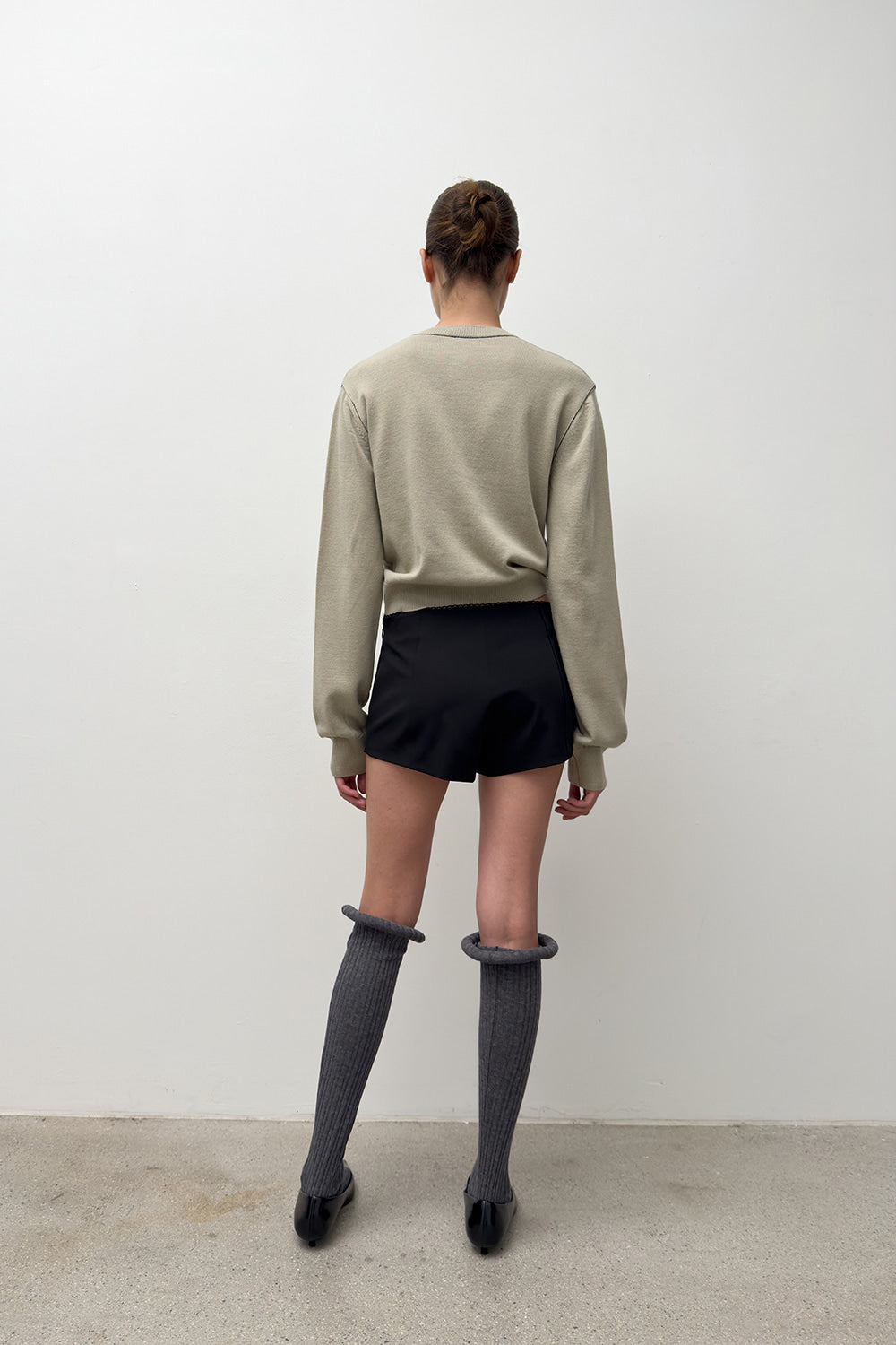 STITCH KNIT CARDIGAN CREAM