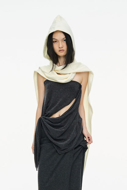 LAYERED FLARE TOP / CHARCOAL