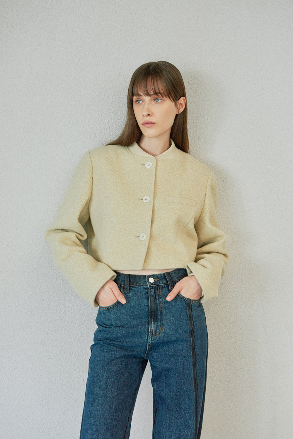 WOOL SLIM STADIUM JUMPER