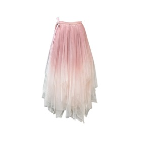 Forest Elf Tulle Skirt Spray-Dyed Gradual Pink-Purple