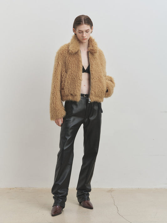 CROPPED FUR BLOUSON