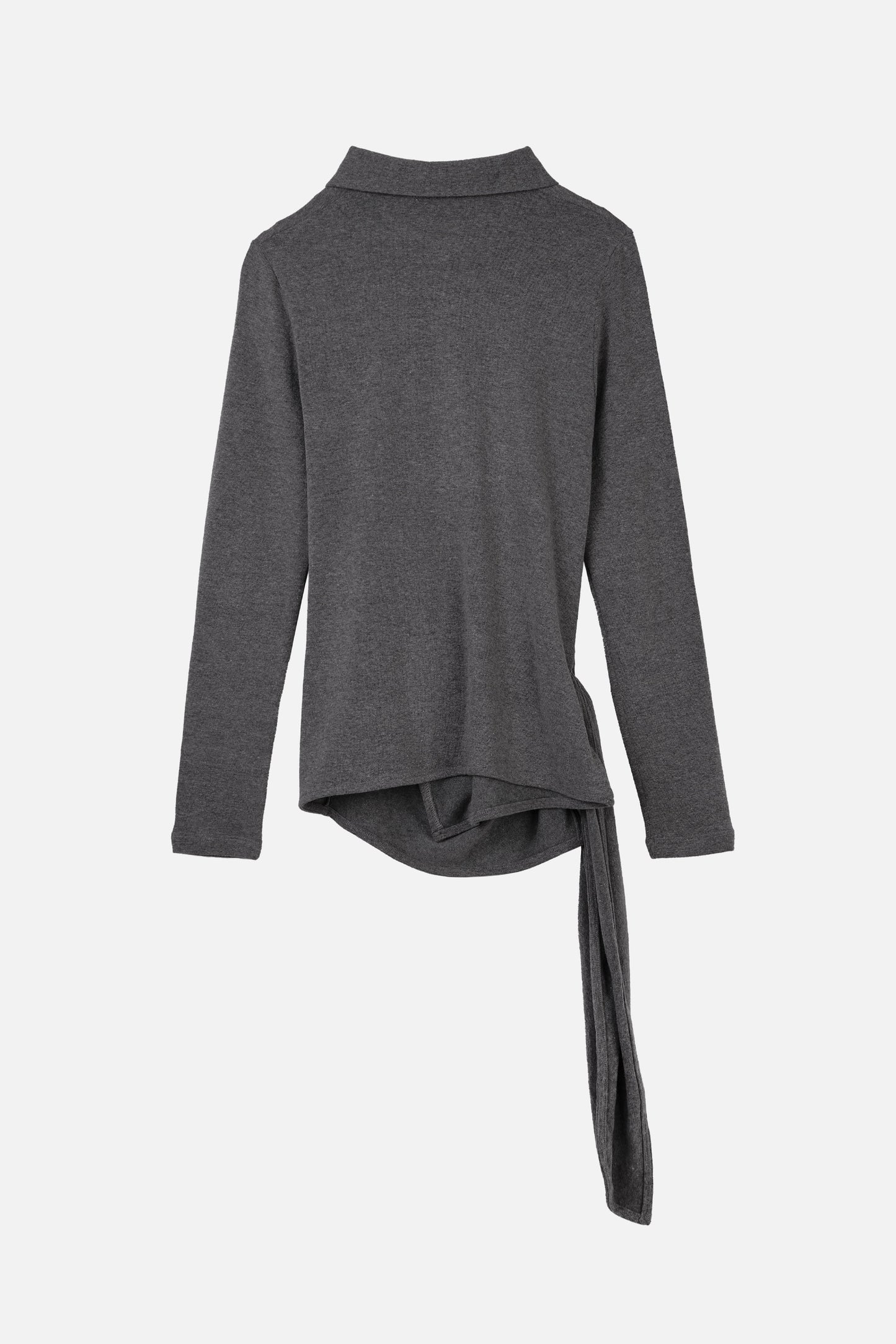 TWIST BUTTON TOP / CHARCOAL