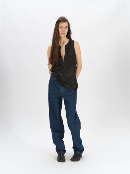 Satin Tank with Invisible Zipper