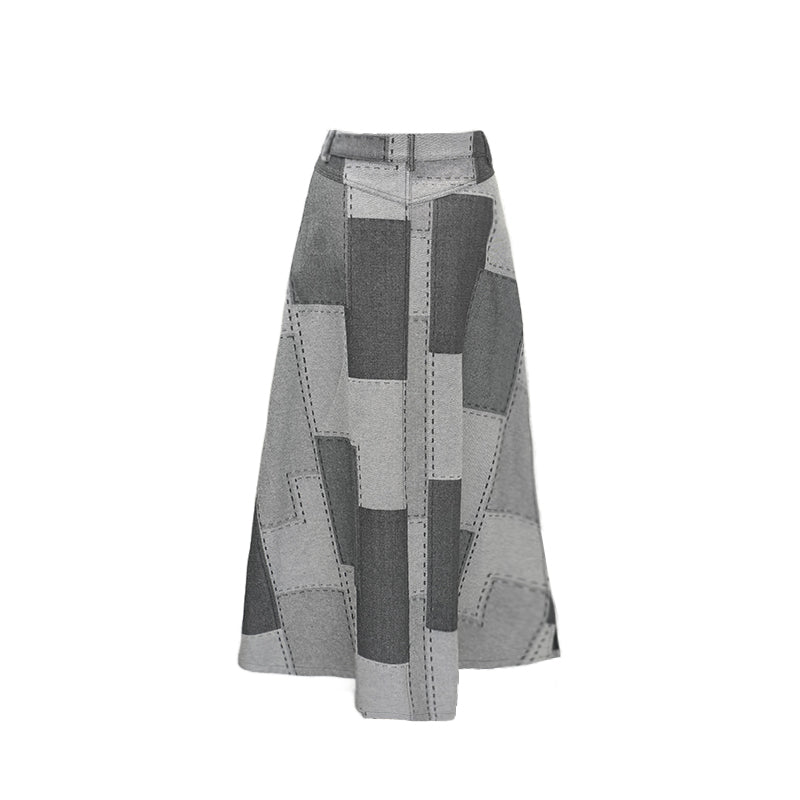 Deconstructed Asymmetric Maxi Skirt