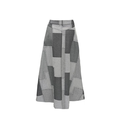 Deconstructed Asymmetric Maxi Skirt